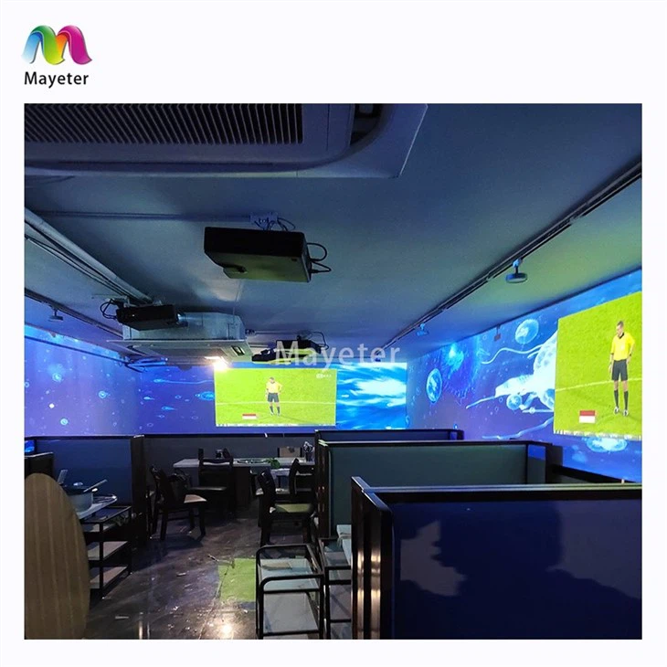 Immersive Restaurant Dining Table Interactive Projection 3D Holographic Immersive